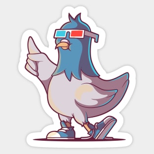 3D Pidgeon! Sticker